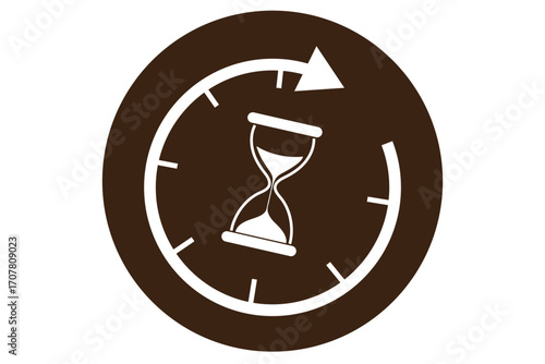 set of sand clock illustrations with varying frames and sand amounts. Hourglass shapes in multiple variations. Vector icon set of hourglasses with falling sand.