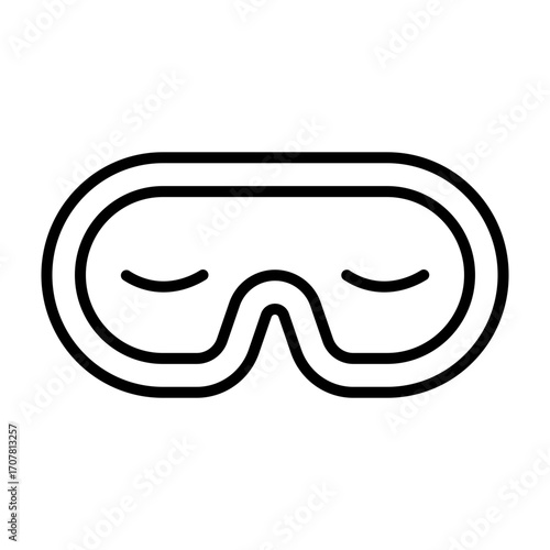 Eye Mask vector line icon design