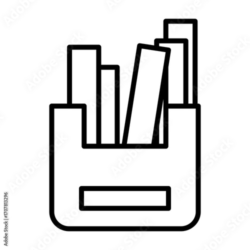 French vector line icon design