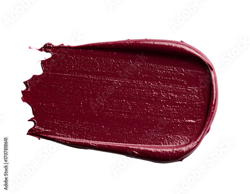 Wallpaper Mural Bold Burgundy Lipstick Stroke on Black Surface, isolated on a transparent background PNG Torontodigital.ca