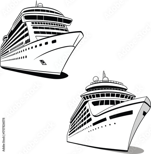 boat and ship icon set design 