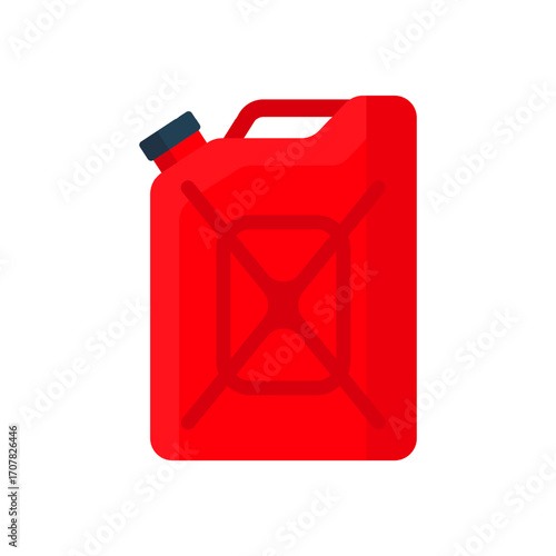 Gasoline or petrol canister - vector isolated on white.
