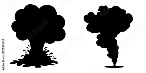Modern illustration of green smoke, bad smell, and toxic gas in a realistic setting, accompanied by a green stink cloud, smog, or chemical vapor with a haze of color spray isolated on a transparent
