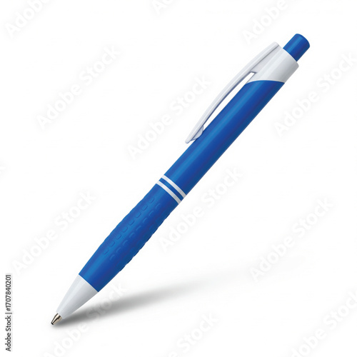 blue pen isolated on white