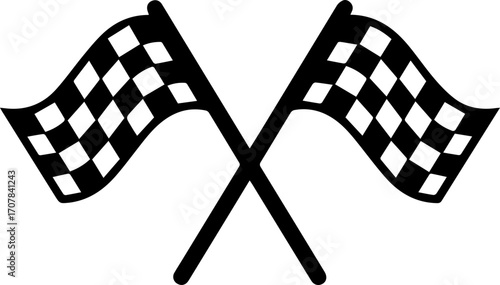 Dynamic checkered flags signal victory and finish line excitement for racing events