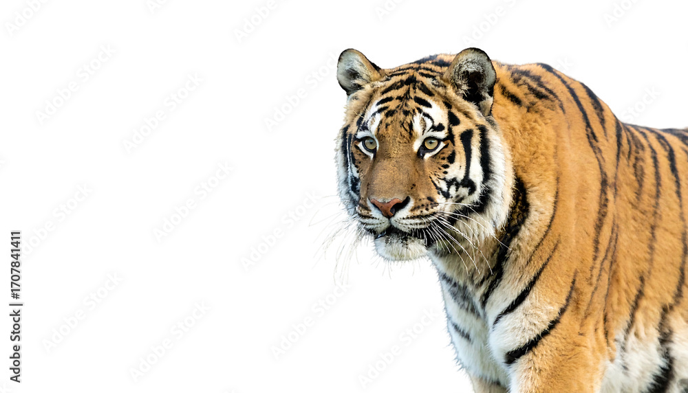 Obraz premium Majestic Siberian Tiger in Winter Setting.
