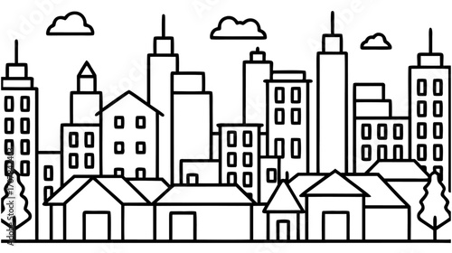vector illustration of city buildings