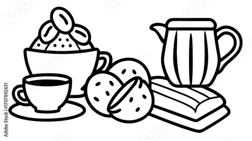 cup of coffee and cake