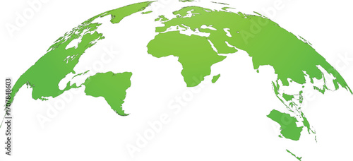 Flat Design World Map for Global Themes