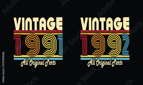 Retro Vintage 1991 and 1992 all original parts vintage bundles.