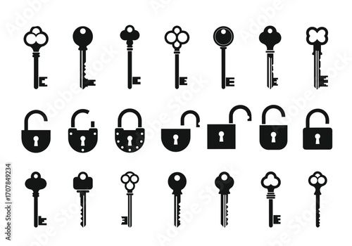 Unlock new possibilities with diverse vintage and modern keys and secure locks