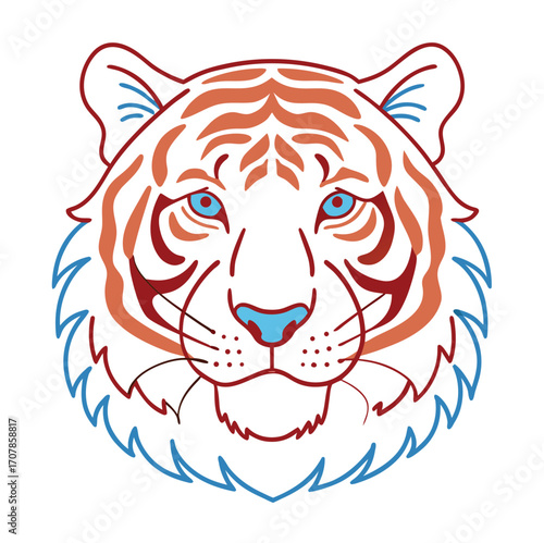 Wild animals like tigers and lions, symbols of power, are commonly used for vector art, tattoos, and logos