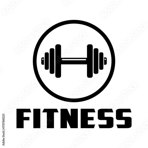 Minimalist Fitness Gym Logo Design Vector | Modern Workout Emblem | Clean Dumbbell Icon | Health and Wellness Branding