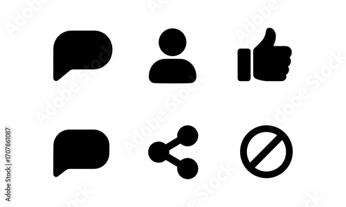 Minimalist gift icons silhouette set for communicative and interactive design