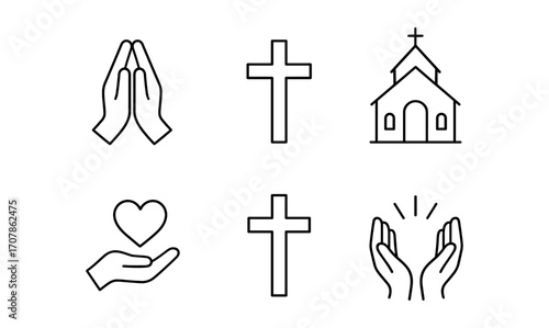 Festive faith symbols for religious holidays and spiritual events