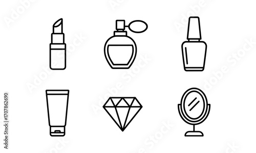 Fashion icon collection: simple beauty essentials for modern chic design