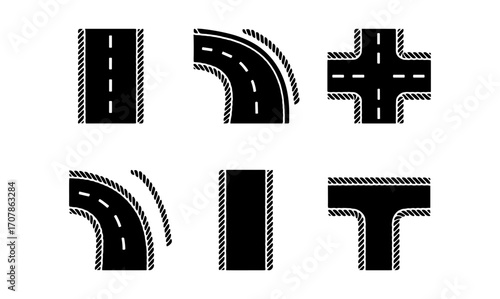 Modern road and nautical design elements for urban planning and marine navigation projects