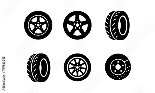 Auto service icons collection for repair and maintenance design