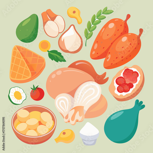 seamless pattern with vegetables food, pattern, fruit, seamless, vector, apple, illustration, design, vegetable, wallpaper, pear, set, leaf, collection, vegetables, healthy, art