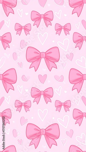 Cute bows and hearts pattern (1)
