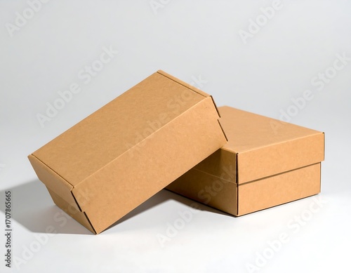 Two cardboard boxes stacked