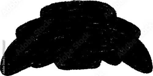 Elegant black feather fan accessory for glamour and fashion vector Handmade Hand Drawn