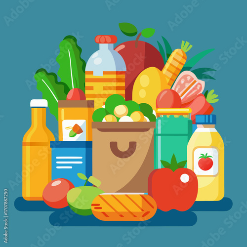 vector illustration of a healthy food