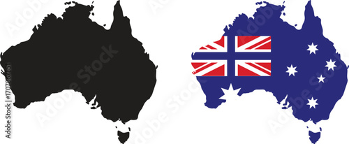 Flag map of Australia