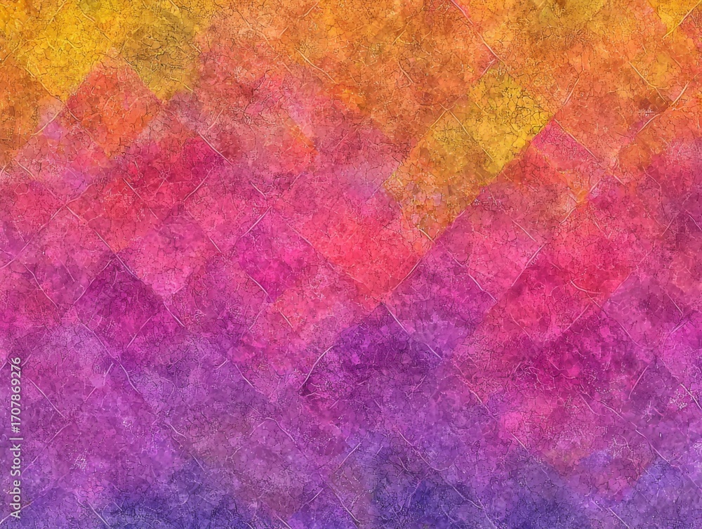 Fototapeta premium Colorful generative art background with offset quads and retention effects in vibrant hues and patterns