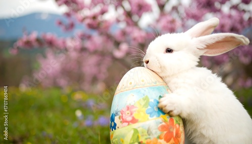 Cute bunny with Easter egg (1)