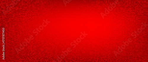Red diagonal geometric shape with halftone. dot pattern on red background.