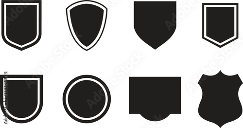 Shield icons set. Protect shield vector
