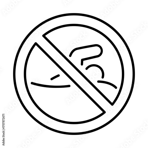 no swimming