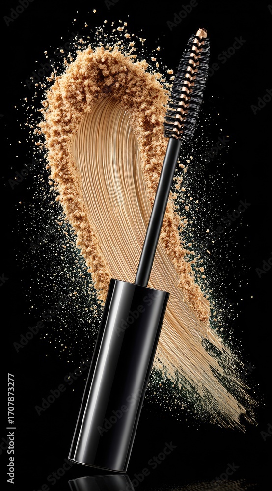© Abdul - Makeup mascara with light brown powder
