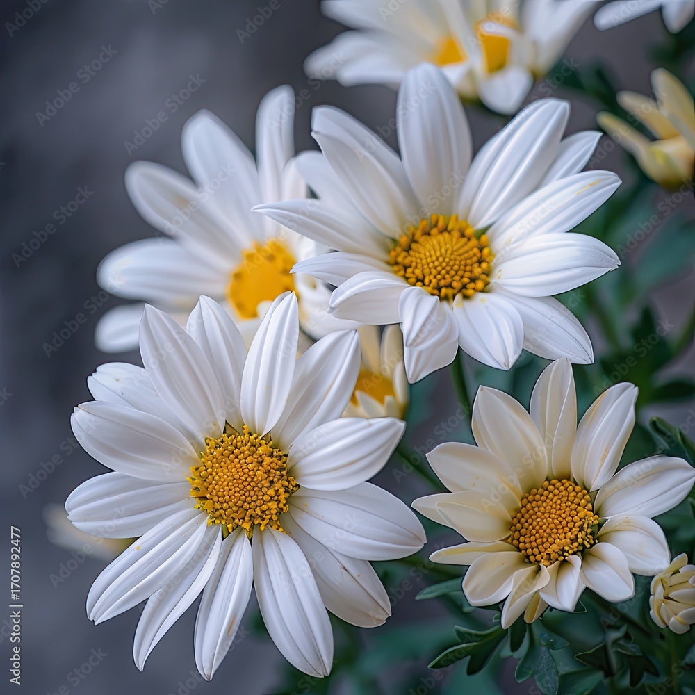 Fototapeta premium Close-up of white daisies (1)