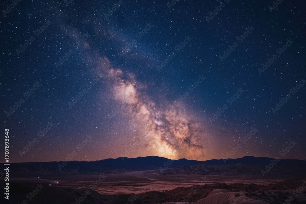 Fototapeta premium Starry night sky with Milky Way