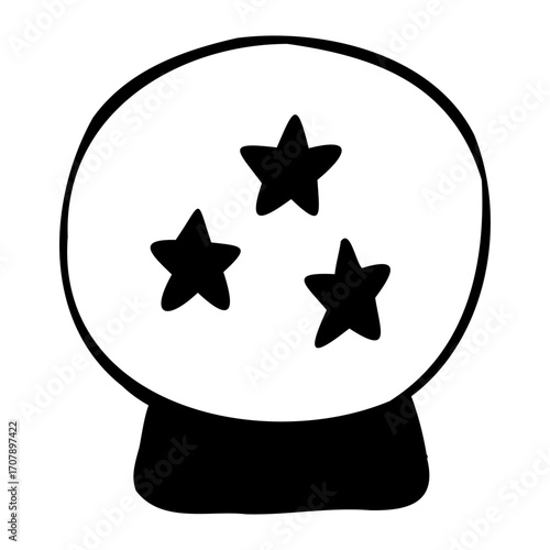Crystal Ball hand drawn icon