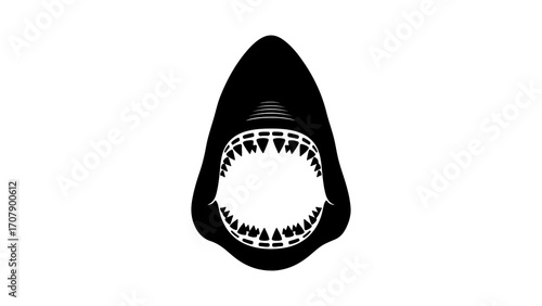 Shark mouth with transparent background