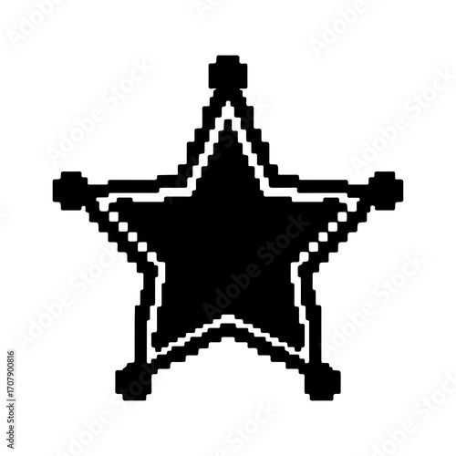 Sheriff star with transparent background