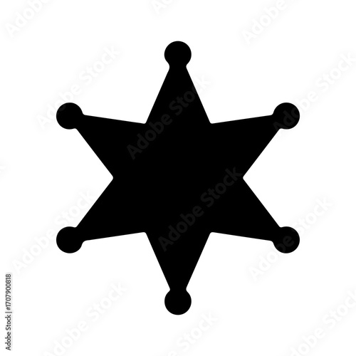 Sheriff star with transparent background