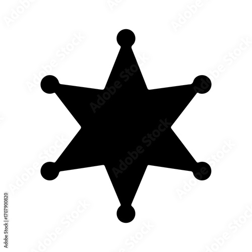 Sheriff star with transparent background