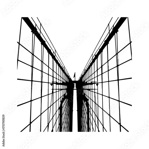 Skyscraper perspective with transparent background
