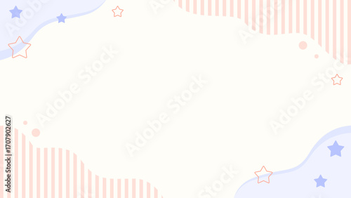 パステルカラーのかわいいフレーム背景