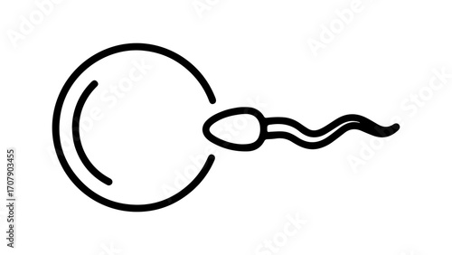 Sperm cell with transparent background