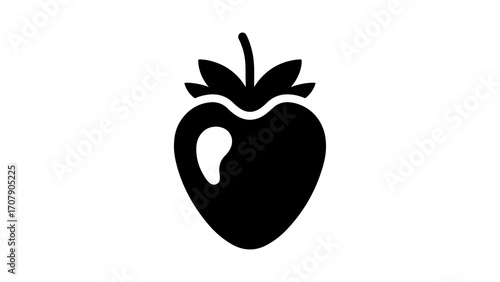 Strawberry icon with transparent background