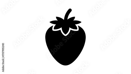 Strawberry icon with transparent background