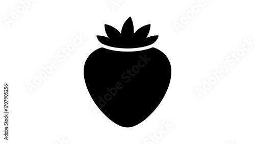 Strawberry icon with transparent background