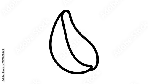 Sunflower seed outline with transparent background