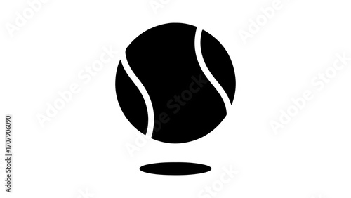 Tennis ball with transparent background