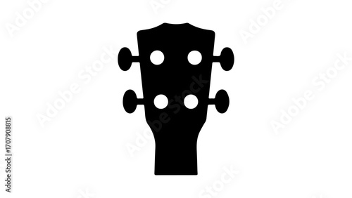 Ukulele headstock with transparent background